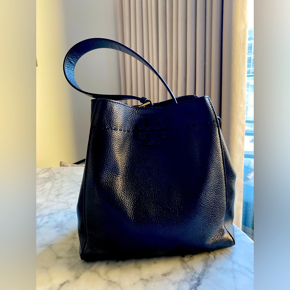 Tory Burch Black bucket purse